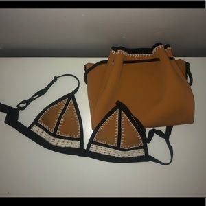 Triangl Bathing Suit Top and Bag
